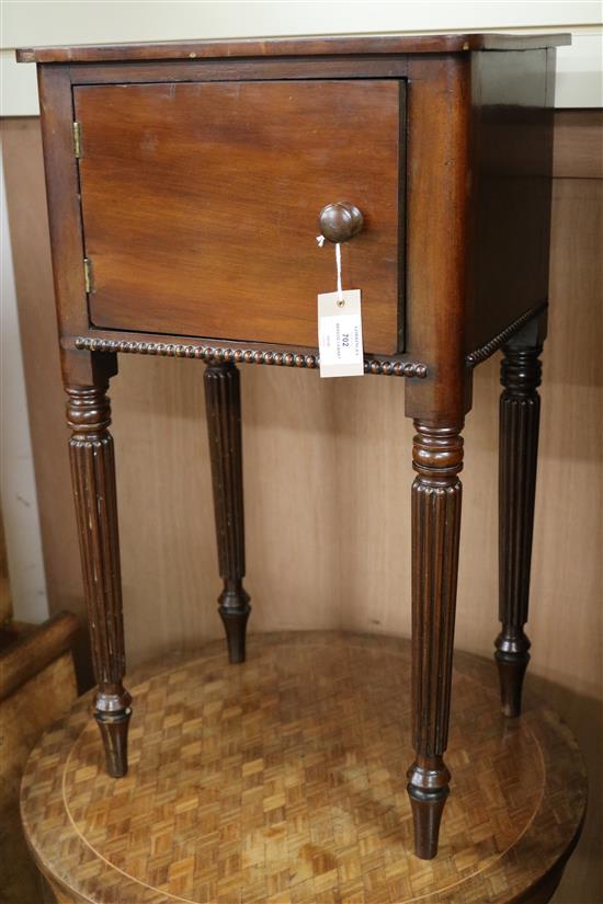 A Regency mahogany bedside cabinet W.42cm